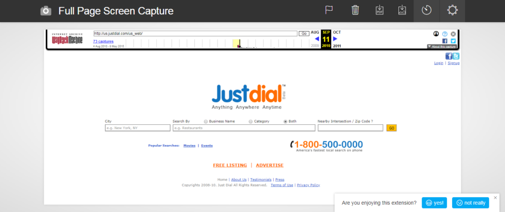 Justdial.com in 2009