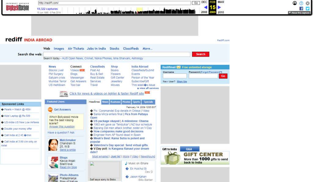 Rediff.com in 2009